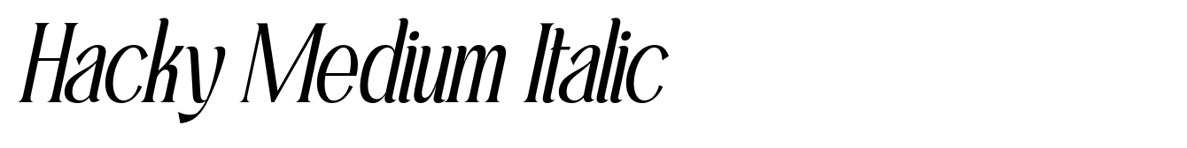 Hacky Medium Italic